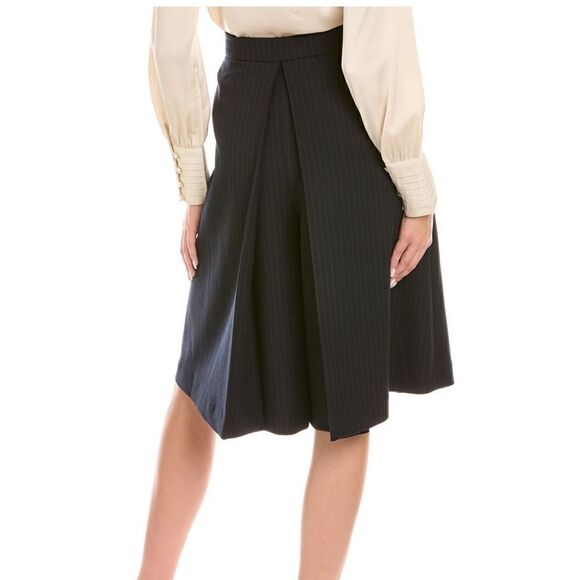 PIAZZA SIEMPONE Pleated Wool-Blend Culotte - Picture 2 of 11